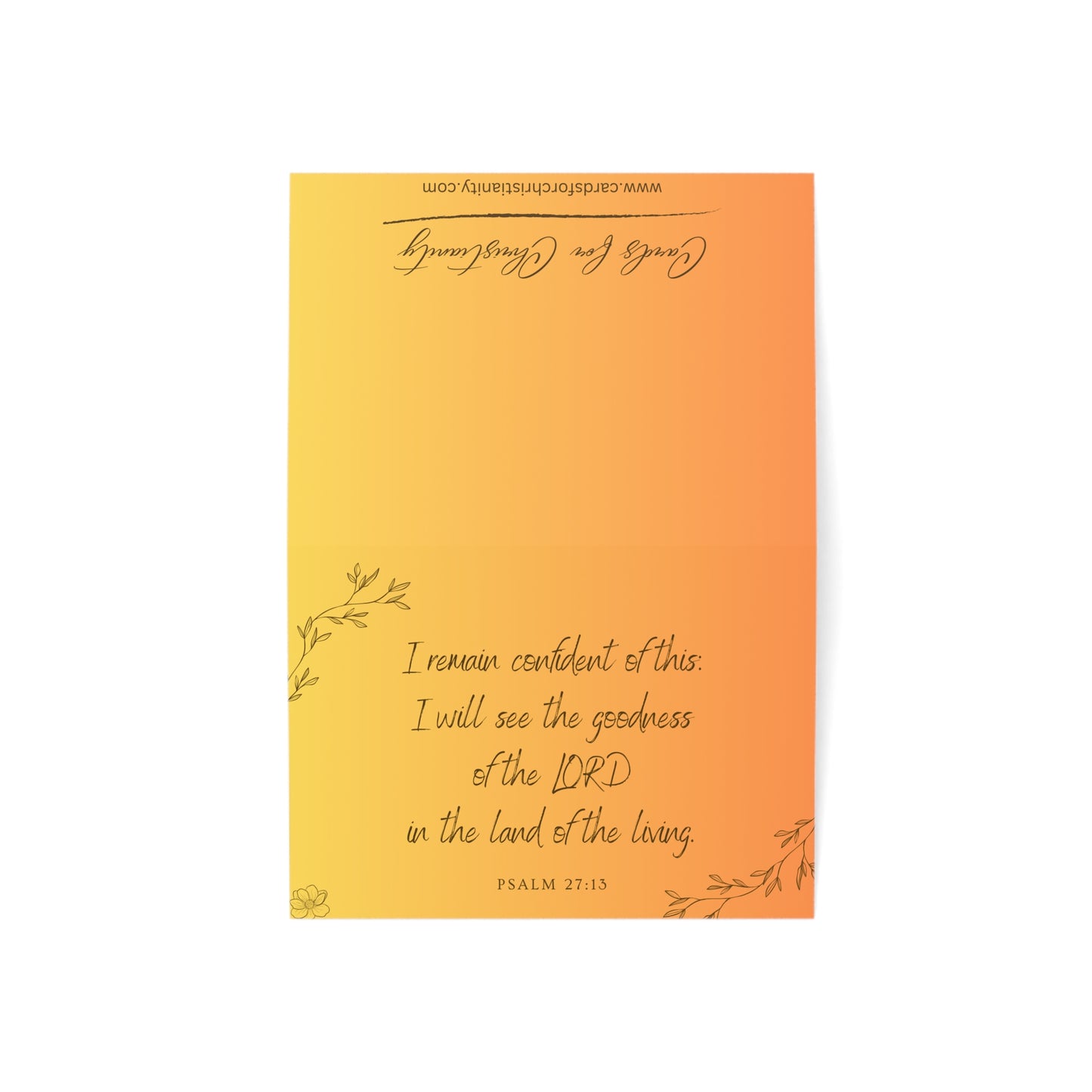 Psalm 27:13 Greeting Card - 10, 30, or 50 Pack with Uplifting Scripture