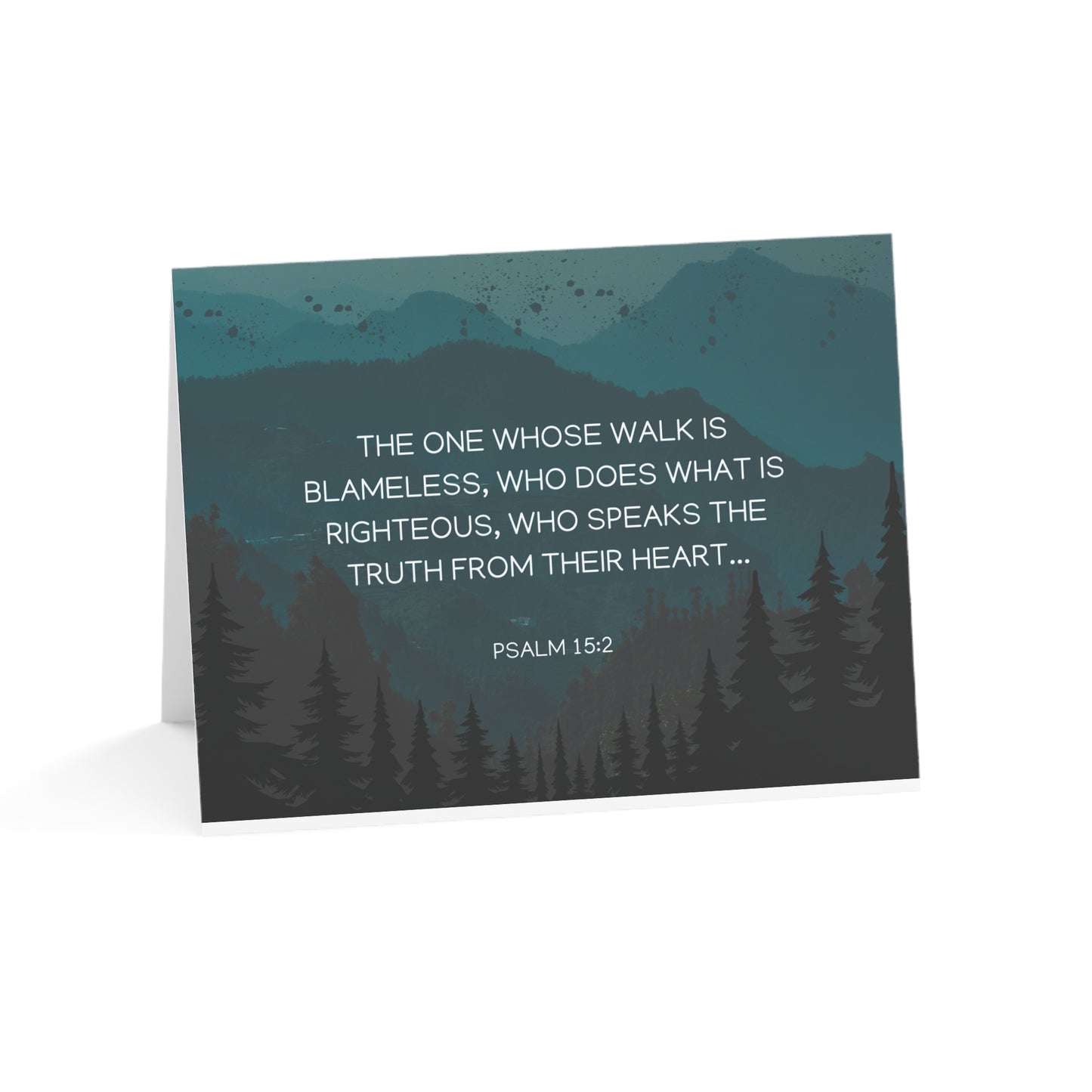 Psalm 15:2 Greeting Card - 10, 30, or 50 Pack with Uplifting Scripture