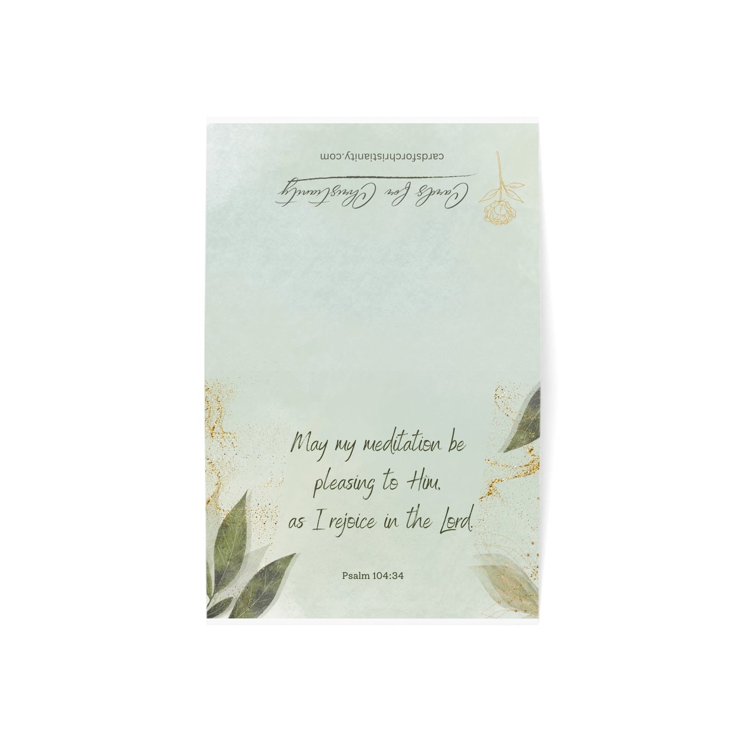 Psalm 104:34 Greeting Card - 10, 30, or 50 Pack with Uplifting Scripture