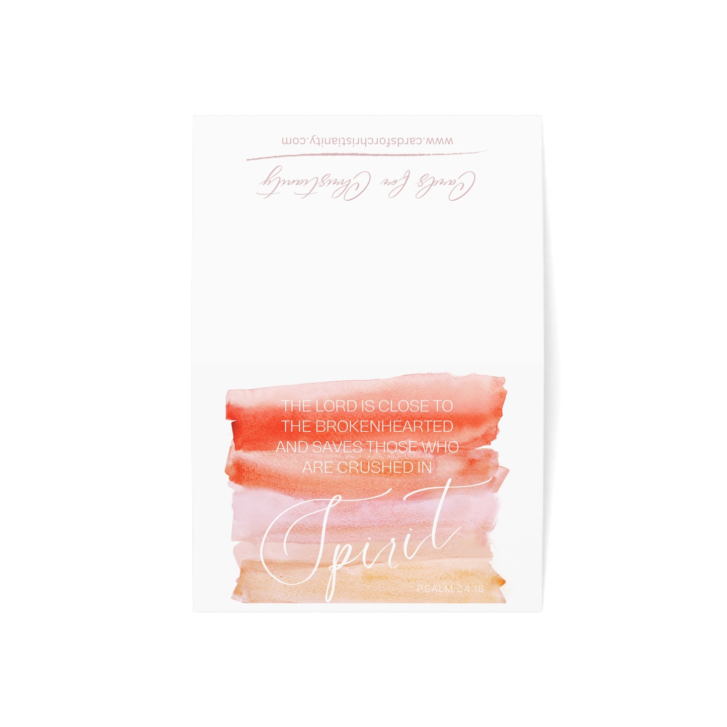 Psalm 34:18 Greeting Card - 10, 30, or 50 Pack with Uplifting Scripture