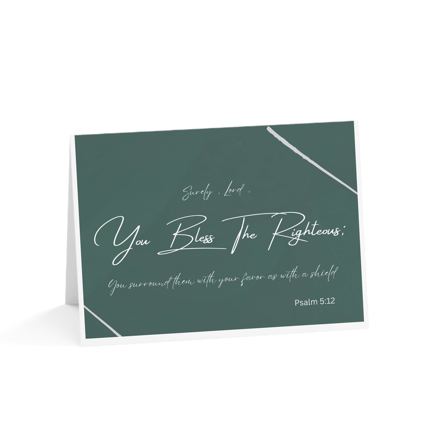 Psalm 5:12 Greeting Cards (1, 10, 30, and 50pcs)