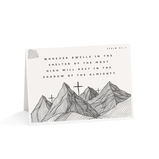 Psalm 91:1 Greeting Cards (1, 10, 30, and 50pcs)